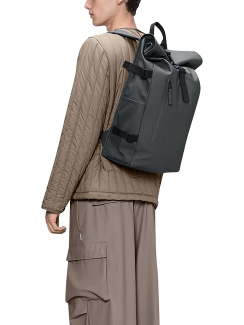 ROLLTOP RUCKSACK Plecak ciemnoszary - Plecaki szkolne i rekreacyjne