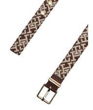 TOMMY HILFIGER TH SQUARE Pasek klasyczny khaki - Paski - 4