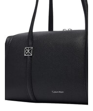CALVIN KLEIN EMBLEM HW Torba na ramię na czarno - Torby damskie - 4