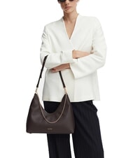 CALVIN KLEIN EMBLEM HW Torba na ramię pyszne/antyczne srebro - Torby damskie - 2
