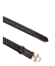 CALVIN KLEIN ROUND CK BUCKLE Pasek sk&oacute;rzany pyszne/antyczne srebro - Paski - 2