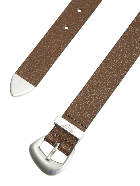 TJW SEASONAL COOL Pasek sk&oacute;rzany ciemny khaki g&oacute;rski - Paski