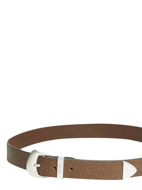 TJW SEASONAL COOL Pasek sk&oacute;rzany ciemny khaki g&oacute;rski - Paski