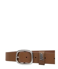 TOMMY HILFIGER TJW OVAL Pasek sk&oacute;rzany ciemny khaki g&oacute;rski - Paski - 2