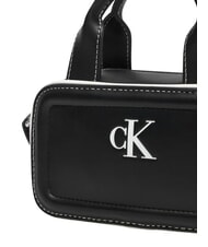 CALVIN KLEIN CONTRAST CK Mała torebka z paskiem na ramię na czarno - Torby damskie - 5