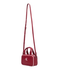 CALVIN KLEIN CONTRAST CK Mała torebka z paskiem na ramię Wino Bordeaux - Torby damskie - 4