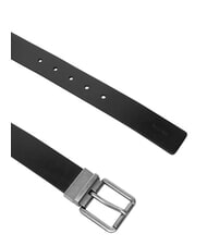 CALVIN KLEIN CASUAL ROLLER Dwustronny pasek sk&oacute;rzany czarny/ciemnobrązowy/antyczny s - Paski - 4