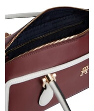 TOMMY HILFIGER TH GRACE Torba na ramię aksamitny bordowy - Torby damskie - 4