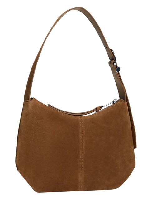 TJW SLOUCHY Torba na ramię ze sk&oacute;ry zamszowej ciemny khaki g&oacute;rski - Torby damskie