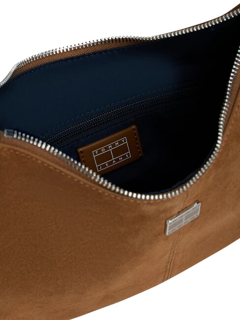 TJW SLOUCHY Torba na ramię ze sk&oacute;ry zamszowej ciemny khaki g&oacute;rski - Torby damskie
