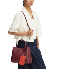 TOMMY HILFIGER TH ICON Torebka z paskiem na ramię aksamitny bordowy - Torby damskie - 2