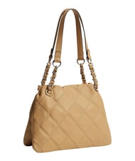 TOMMY HILFIGER TH FEMININE Pikowana torba na ramię klasyczny khaki - Torby damskie - 3