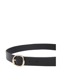 TOMMY HILFIGER TH SCULPT Pasek sk&oacute;rzany czarny - Paski - 3