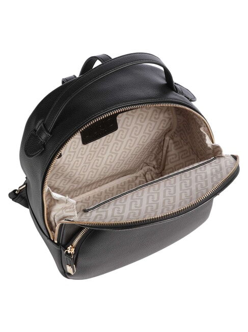 MANHATTAN Plecak z kieszenią przednią CZARNY - Torby damskie