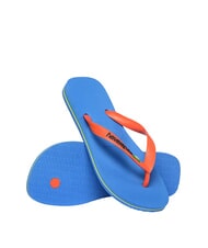 HAVAIANAS BRASIL LOGO Klapki  niebieski/pomarańczowy - Buty uniseks - 3