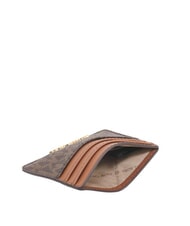 MICHAEL KORS JET SET LOGO Płaski uchwyt na karty brązowy - Portfele damskie - 3