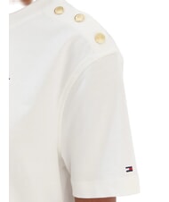 TOMMY HILFIGER TJ Signature Koszulka bawełniana ecru - Koszulki i topy damskie - 3
