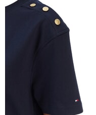 TOMMY HILFIGER TJ Signature Koszulka bawełniana ciemna noc granatowa - Koszulki i topy damskie - 3