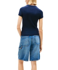 TOMMY HILFIGER TJ FLAG Koszulka bawełniana ciemna noc granatowa - Koszulki i topy damskie - 2