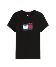 TOMMY HILFIGER TJ FLAG Koszulka bawełniana czarny - Koszulki i topy damskie - 3