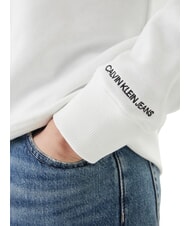 CALVIN KLEIN CKJ Bluza z okrągłym dekoltem jasnobiały - Bluzy męskie - 4