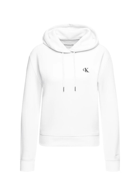 CKJ Bluza z kapturem jasnobiały - Bluzy damskie