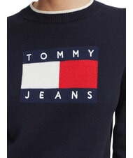 TOMMY HILFIGER TJ Sweter bawełniany ciemna noc granatowa - Koszulki damskie - 3