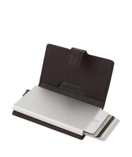PIQUADRO BLACK SQUARE Etui na karty sk&oacute;rzane CUMOWAĆ - Portfele męskie - 2