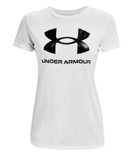 UNDER ARMOUR LOGO Koszulka z kr&oacute;tkim rękawem biały - Koszulki i topy damskie - 4