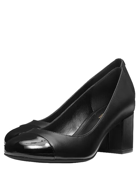 PERLA Sk&oacute;rzany dekolt czarny - Buty damskie