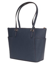 MICHAEL KORS CHARLOTTE Sk&oacute;rzana torba na zakupy na ramię marynarka wojenna - Torby damskie - 2