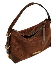 LOVE MOSCHINO SIGNATURE ZIP Torba na ramię, regulowana brązowy/brązowy - Torby damskie - 5