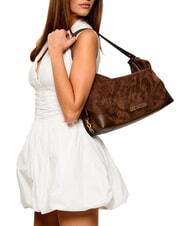 LOVE MOSCHINO SIGNATURE ZIP Torba na ramię, regulowana brązowy/brązowy - Torby damskie - 8