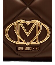 LOVE MOSCHINO EMBOSSED QUILTED Torba na ramię, pikowana brązowy - Torby damskie - 7