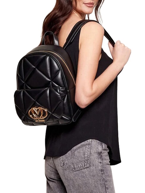 EMBOSSED QUILTED Plecak pikowany Czarny - Torby damskie
