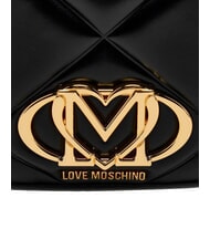 LOVE MOSCHINO EMBOSSED QUILTED Plecak pikowany Czarny - Torby damskie - 5