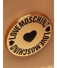 LOVE MOSCHINO EMBOSSED QUILTED Mała pikowana torba na ramię brązowy - Torby damskie - 6
