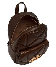 LOVE MOSCHINO EMBOSSED QUILTED Plecak pikowany brązowy - Torby damskie - 5
