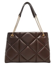 LOVE MOSCHINO EMBOSSED QUILTED Torba na ramię, podw&oacute;jny uchwyt brązowy - Torby damskie - 4
