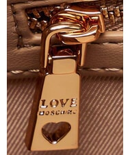 LOVE MOSCHINO EMBOSSED QUILTED Torba na ramię, podw&oacute;jny uchwyt brązowy - Torby damskie - 6
