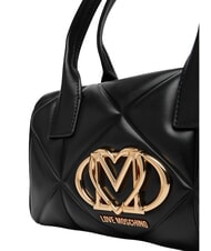 LOVE MOSCHINO EMBOSSED QUILTED Torebka z paskiem na ramię Czarny - Torby damskie - 3