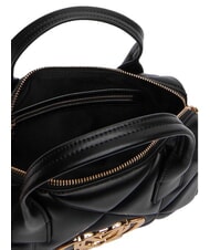 LOVE MOSCHINO EMBOSSED QUILTED Torebka z paskiem na ramię Czarny - Torby damskie - 6