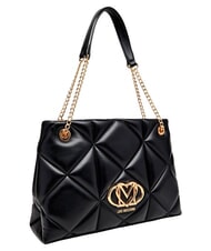 LOVE MOSCHINO EMBOSSED QUILTED Torba na ramię, podw&oacute;jny uchwyt Czarny - Torby damskie - 3