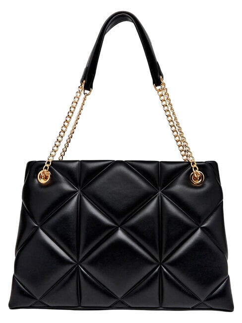 EMBOSSED QUILTED Torba na ramię, podw&oacute;jny uchwyt Czarny - Torby damskie
