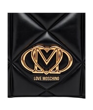 LOVE MOSCHINO EMBOSSED QUILTED Torba na ramię, podw&oacute;jny uchwyt Czarny - Torby damskie - 8