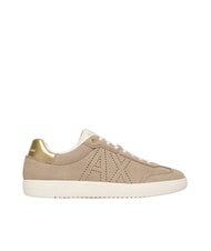 ARMANI EXCHANGE BEA Sk&oacute;rzane trampki piasek+blade złoto - Buty damskie - 2