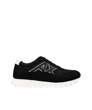 ARMANI EXCHANGE DROP MICROSUEDE Trampki z logo z boku czarny + ecru - Buty damskie - 2