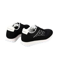 ARMANI EXCHANGE DROP MICROSUEDE Trampki z logo z boku czarny + ecru - Buty damskie - 3