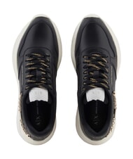 ARMANI EXCHANGE A|X Chain  Sk&oacute;rzane trampki czarny+czarny - Buty damskie - 4