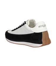 ARMANI EXCHANGE ROYALE SUEDE AIR MESH Adidasy czarny/blady złoty - Buty damskie - 3